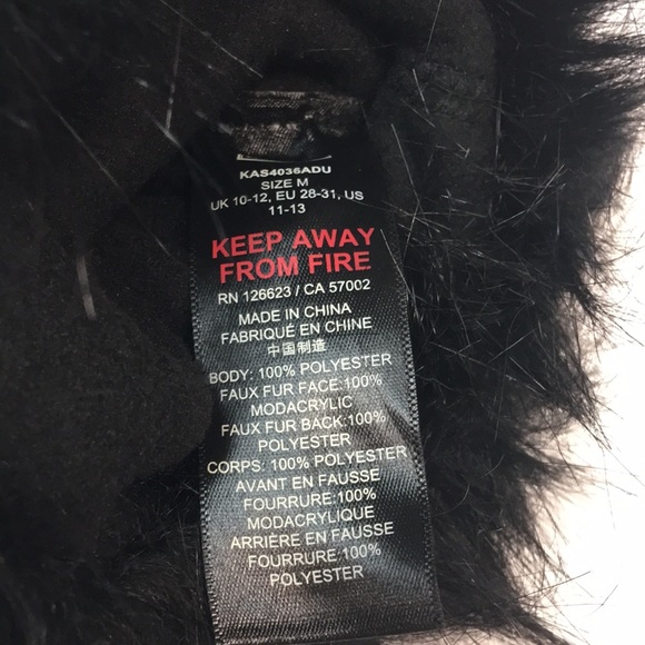 New Hunter Original Kids BS Faux Fur Cuff Sock - Black. Sz M - Picture 6 of 6